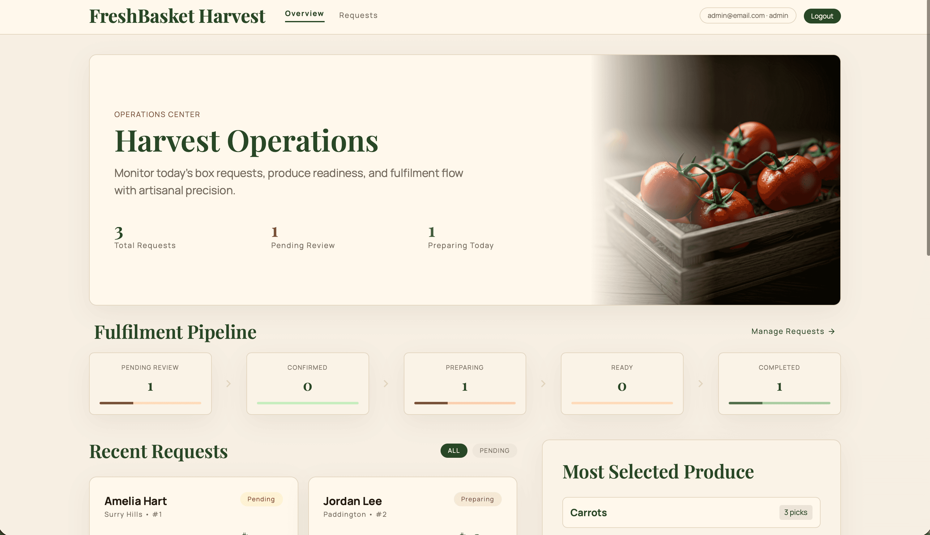 FreshBasket AWS deployment preview